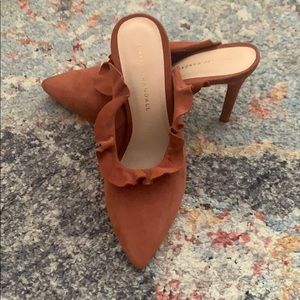 Loeffler Randall Suede Ruffle Mule